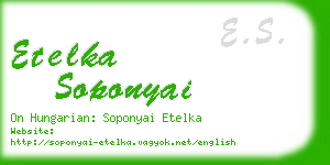 etelka soponyai business card